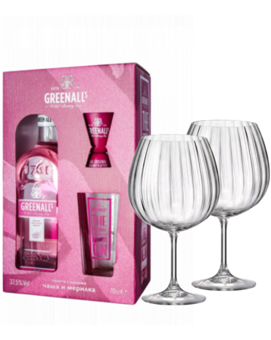 Джин Greenall's Горски Плодове с 2 бр. чаши Bohemia GIN