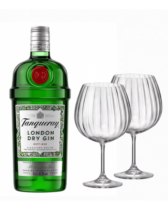 Джин Танкерей 0.7л + 2 бр. чаши Bohemia GIN