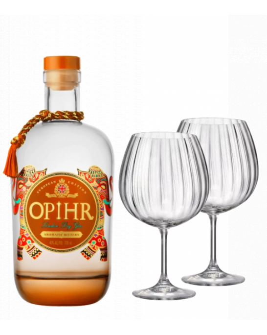 Джин Опир Ароматен Битер 43% + 2 бр. чаши Bohemia GIN