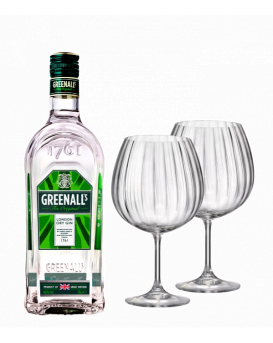Джин Грийналс +  2 бр. чаши Bohemia GIN