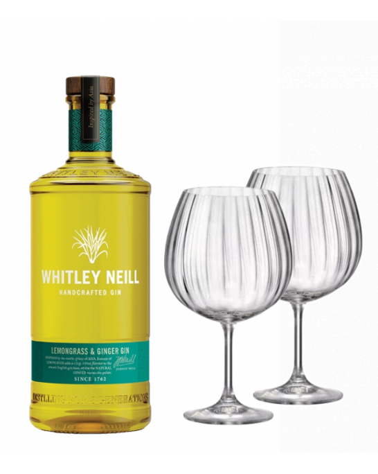 Уитли Нийл Лимонена Трева и Джинджифил + 2 бр. чаши Bohemia GIN