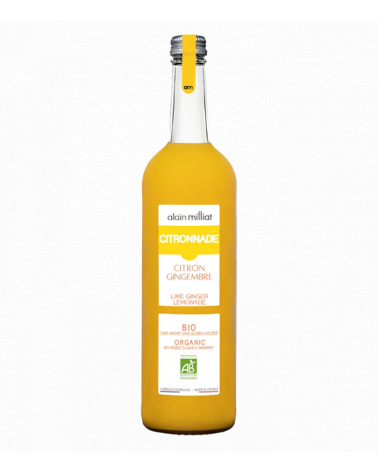 Organic Lemon and Ginger Lemonade 75cl Alain Milliat