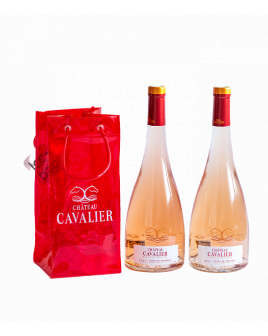 Pack 2 bottles Château Cavalier with ice bag