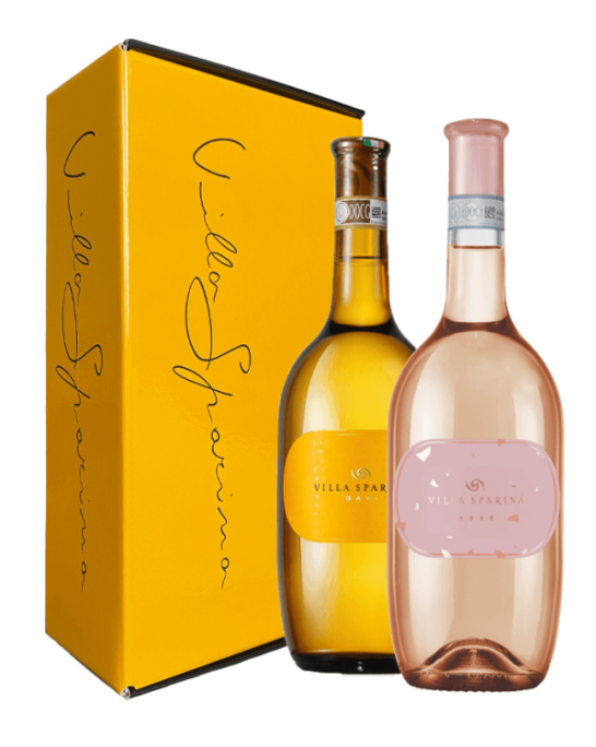 Gavi di Gavi and Rose from Villa Sparina with luxury gift box