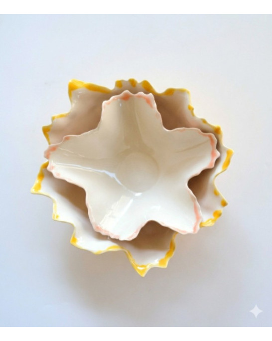 Pottery & Poetry Bowl Blossom Cadmium Yellow