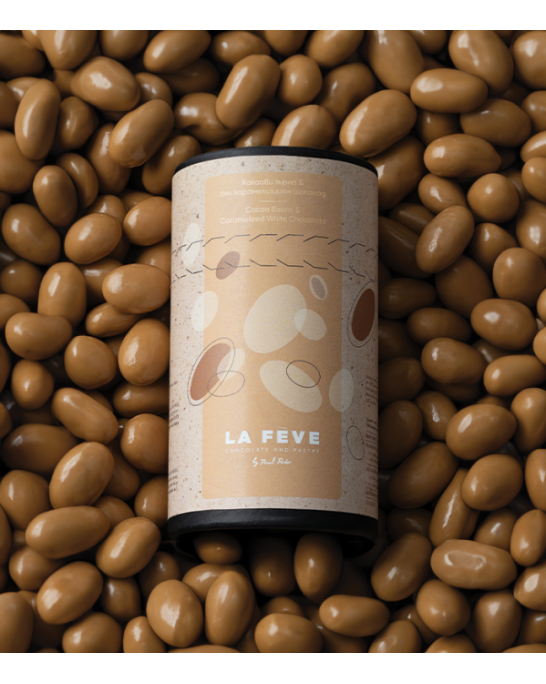 La Feve Cocoa beans and caramelized white chocolate