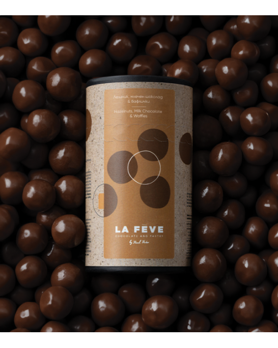 La Feve Hazelnuts, milk chocolate and wafers