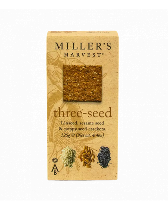 Английски пълнозърнести крекери с три вида семена – лен, сусам и мак