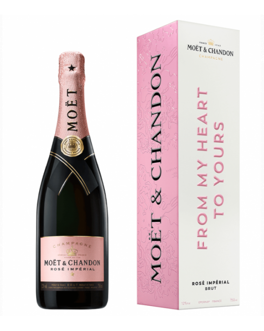 MOËT ROSÉ IMPÉRIAL With Inscription From My Heart To You 0.75L