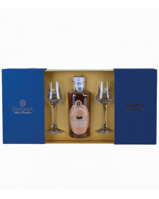 Primo Piano Sothern gift box with 2 Sibona glasses