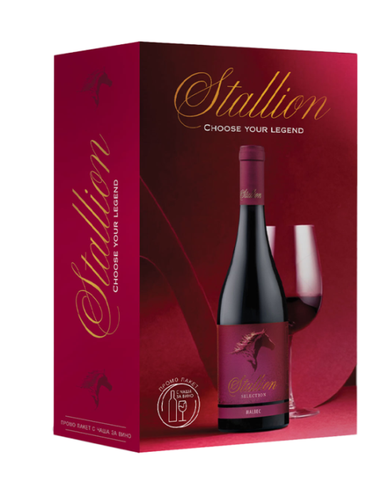 Stallion Malbec Angels Estate + glass