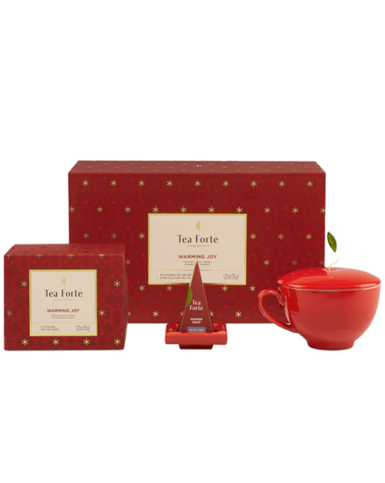 Tea Forte Коледен сет чаша, поставка, чай