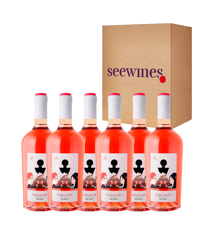 Пакет 6 бутилки Дуе Трули Сусуманиело Розато Албеа