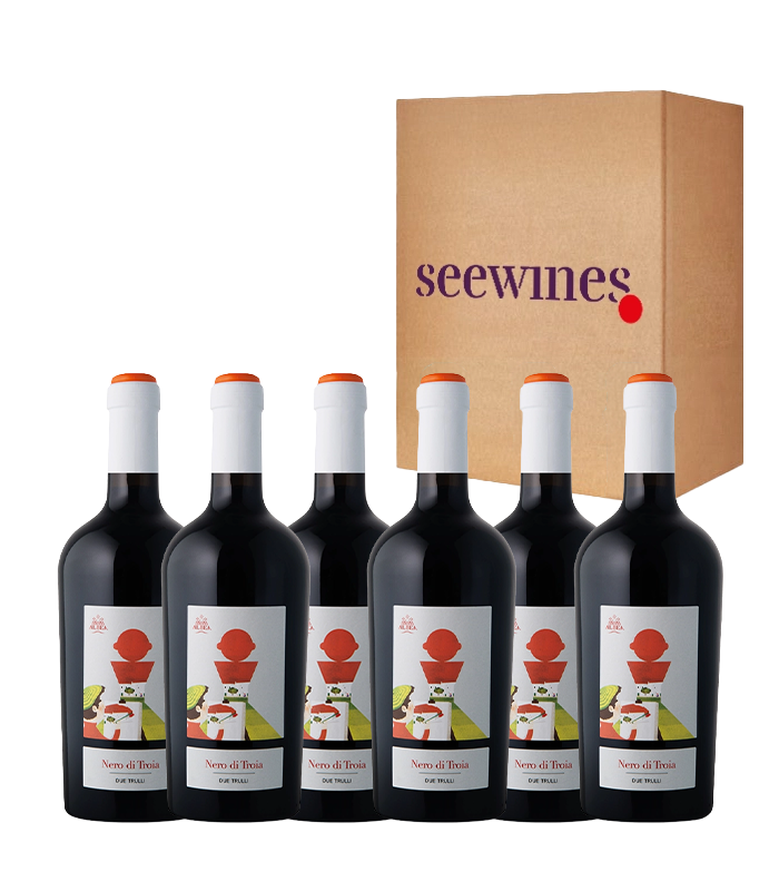 Пакет 6 бутилки Дуе Трули Неро ди Троя Албеа