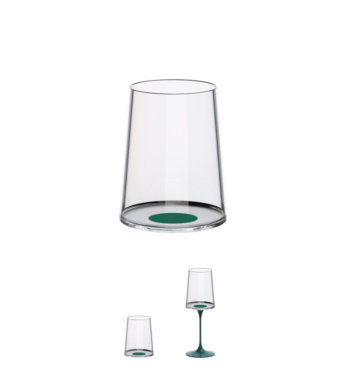 Чаша за бяло вино Trebonn Split Glass tumbler Зелена 2 бр.