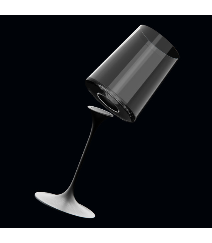 Висока чаша Flute Split Glass tumbler черна 2 бр.