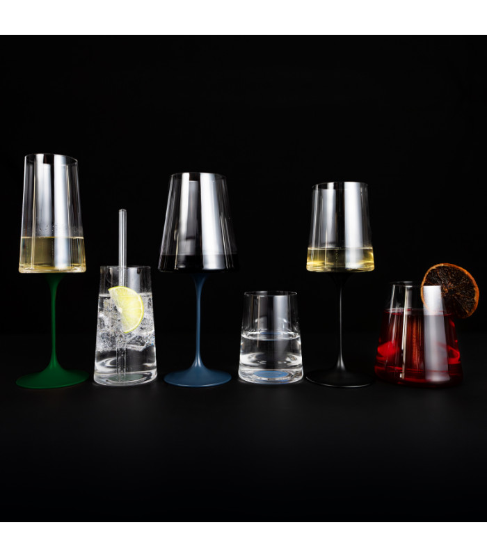Висока чаша Flute Split Glass tumbler синя 2 бр.