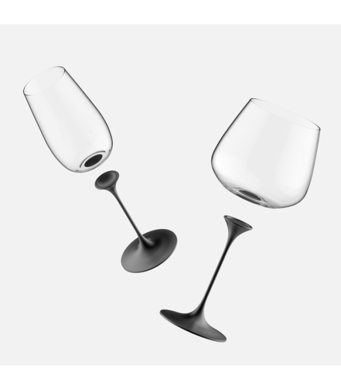 Чаша Split Glass Trebonn Collezione Stem черна 2 бр.