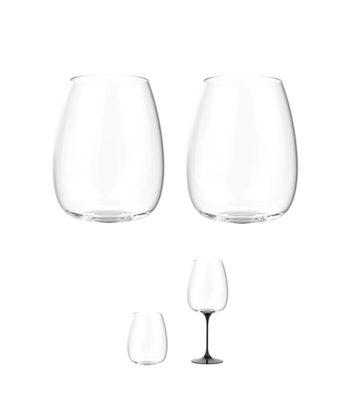 Чаша Split Glass Collezione Origini Bolgheri Черна 2 бр.