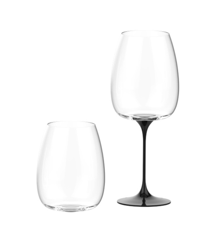 Чаша Split Glass Collezione Origini Bolgheri Черна 2 бр.