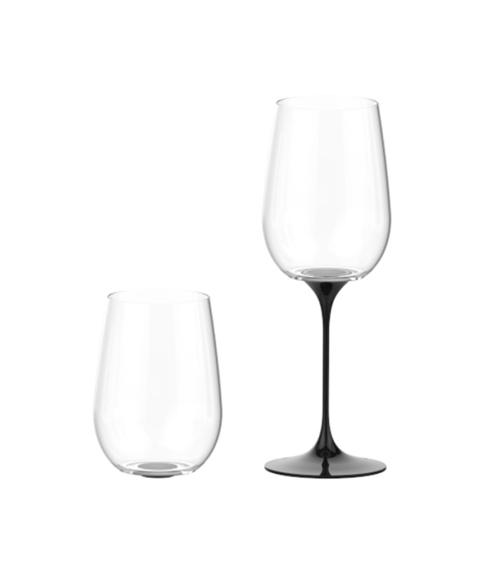 Чаша Split Glass Trebonn Collezione Cinque terre черна 2 бр.
