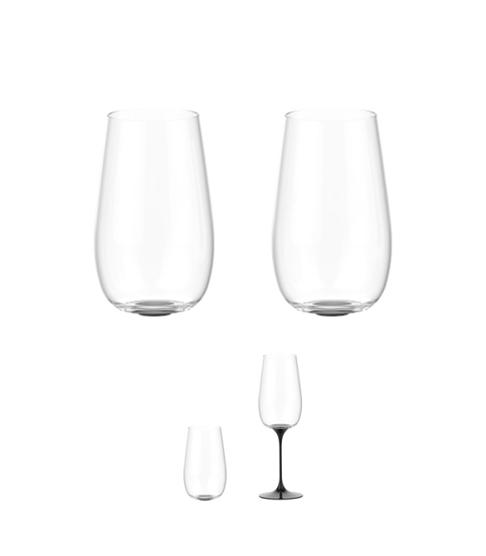 Чаша Split Glass Trebonn Collezione Origini trento черна 2 бр.