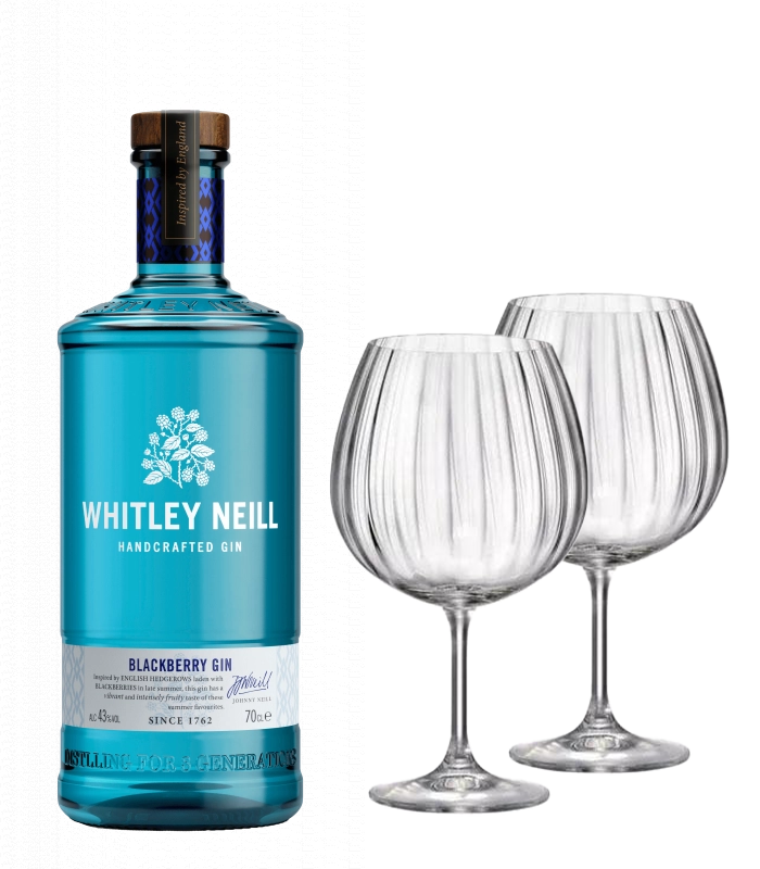 Джин Уитли Горски плодове 43% + 2 бр. чаши Bohemia GIN