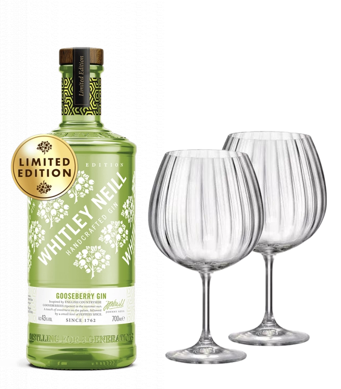 Джин Уитли Цариградско Грозде 43% + 2 бр. чаши Bohemia GIN