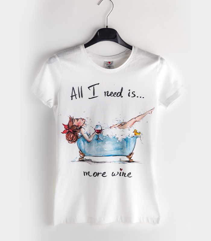 T-shirt All I need is more wine - р-р S