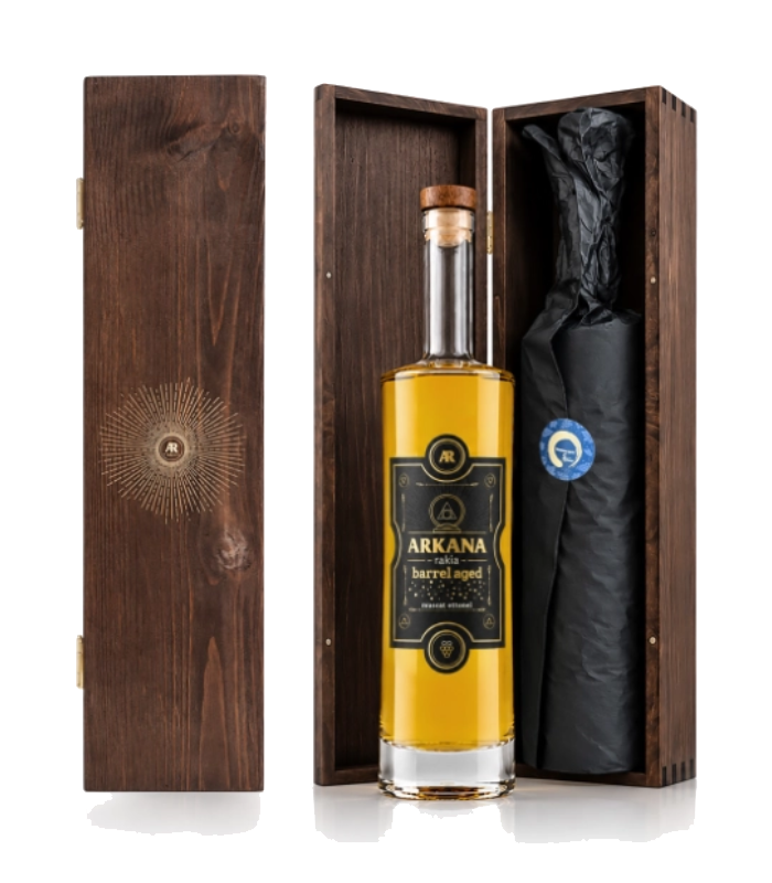 Rakia Arkana Barel 1.5l in luxury wooden box
