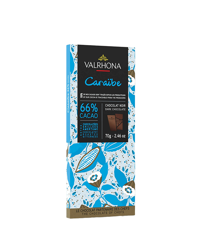 French chocolate Valrona Tablet Gran Cru Caribe 66%