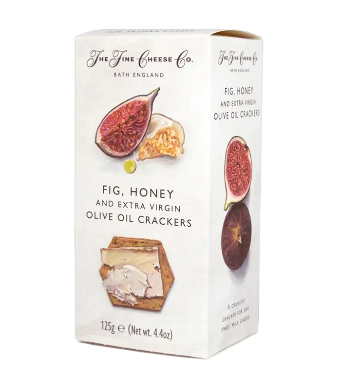 English crackers with extra virgin olive oil and figs