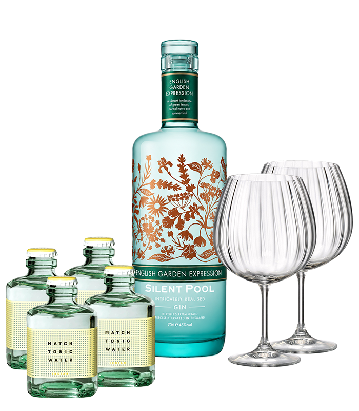 Garden Inspiration - Gin, Tonic, and 2 Bohemia glasses