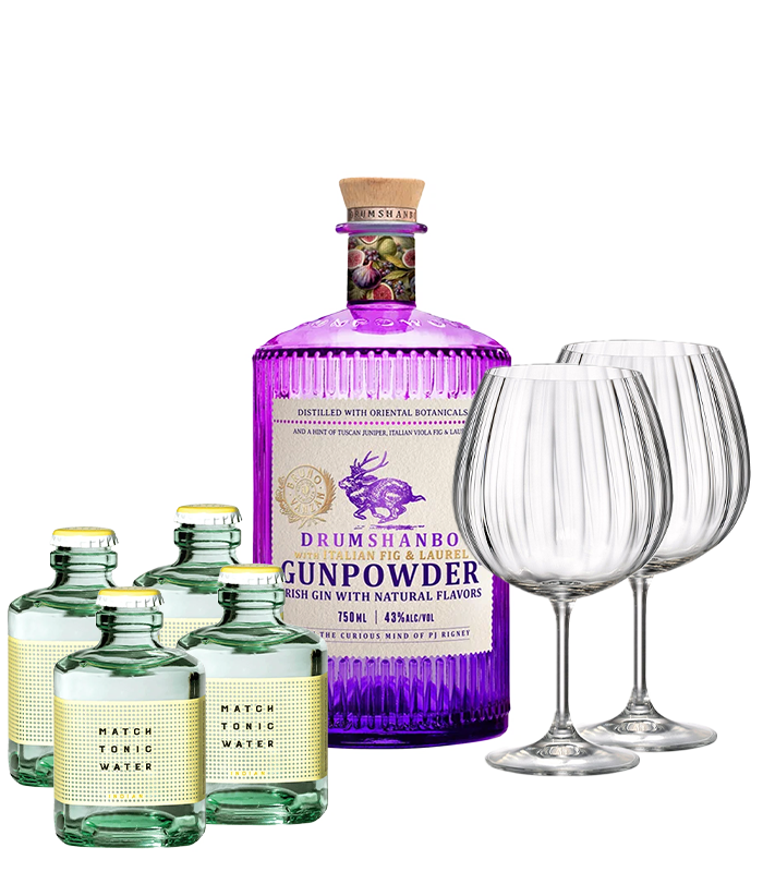 Magic with Figs - Gin, Tonic, and 2 Bohemia glasses