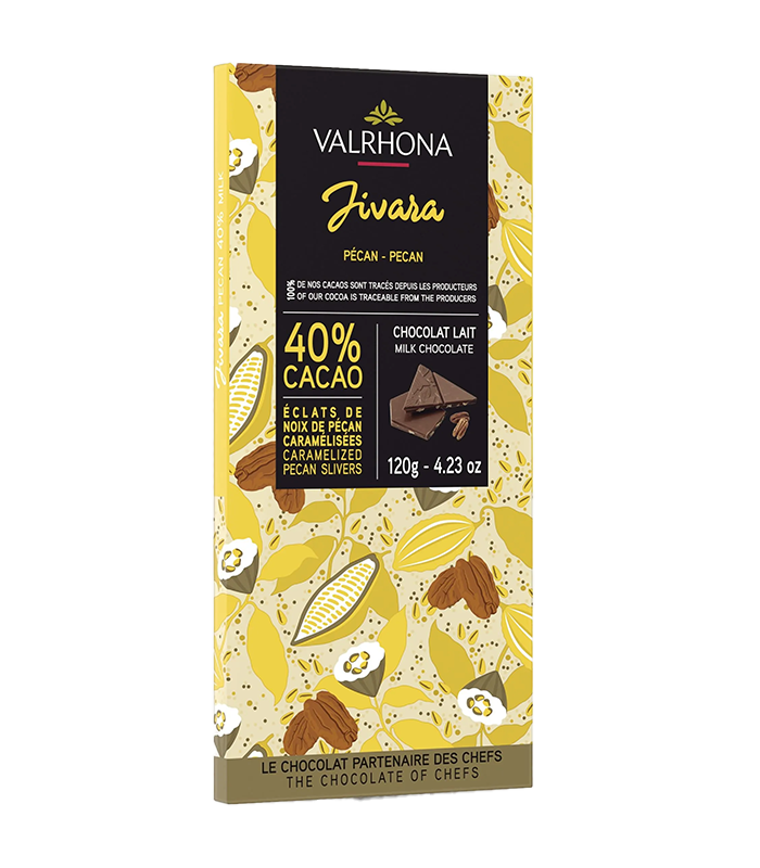 Френски шоколад Валрона Таблет Гран Крю с Пекан 40%