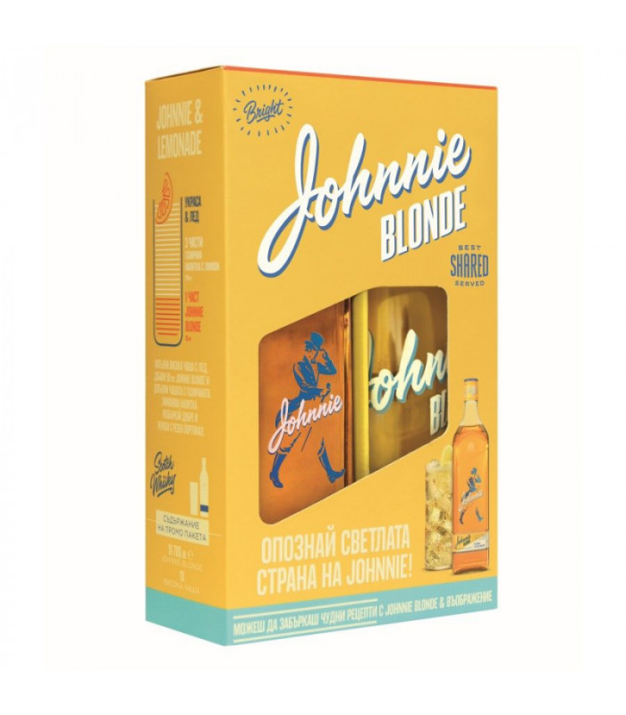 Johnnie Blonde + glass