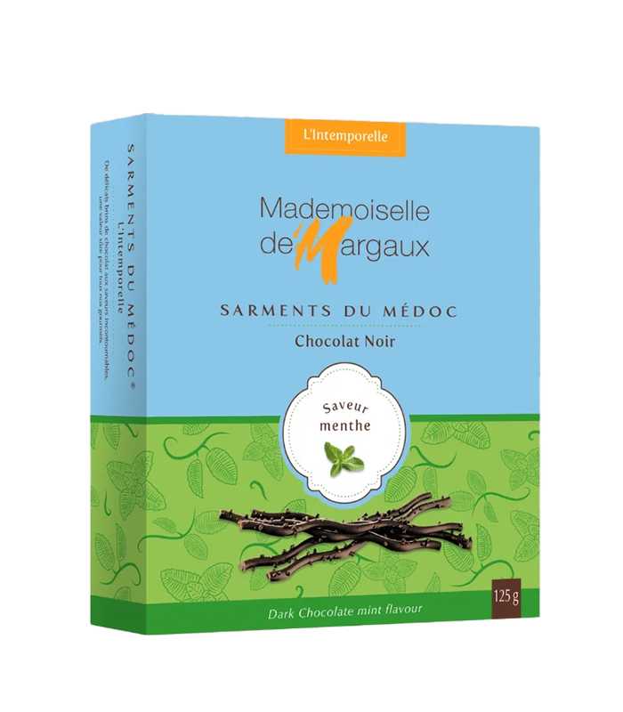 Mademoiselle de Margaux chocolate sticks mint