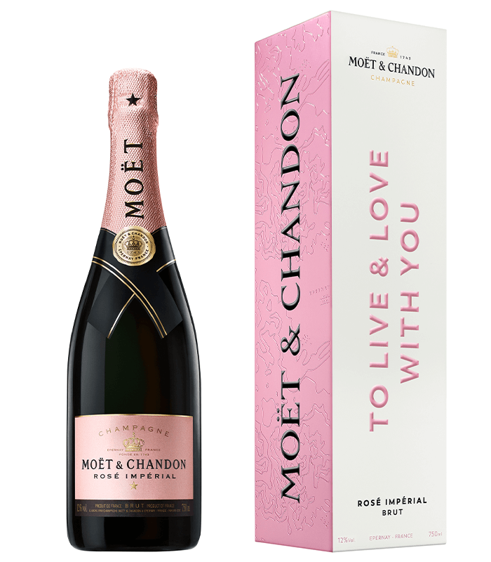 MOËT ROSÉ IMPÉRIAL With Inscription To Live & Love with You 0.75Л