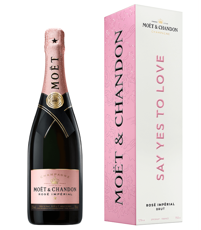 MOËT ROSÉ IMPÉRIAL With Inscription Say Yes to Love 0.75Л