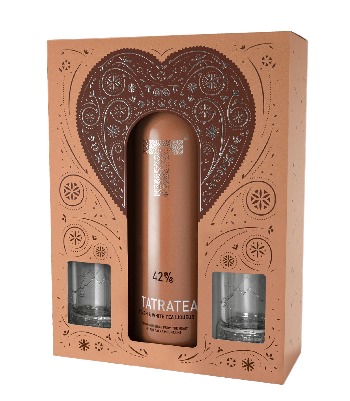 Tatratea 42% Peach 0.7l + 2 shot