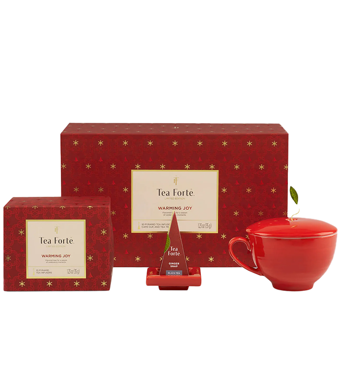 Tea Forte Коледен сет чаша, поставка, чай