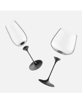 Чаша Split Glass Trebonn Collezione Stem черна 2 бр.