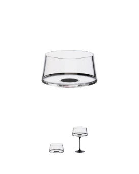 Чаша за шампанско Split Glass Trebonn черна 2 бр.