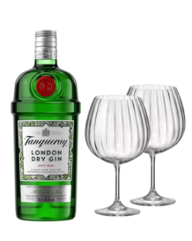 Джин Танкерей 0.7л + 2 бр. чаши Bohemia GIN