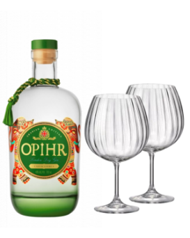 Джин Опир Екзотичен Цитрус 43% + 2 бр. чаши Bohemia GIN