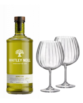 Whitley Neill Quince Gin 43%, 0.7L + 2 Bohemia GIN Glasses