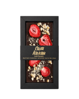 Casa Kakau Artisan Chocolate with Strawberries and Hazelnuts