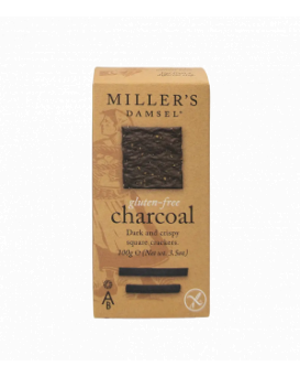 Gluten-free English crackers with activated charcoal