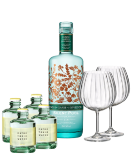 Garden Inspiration - Gin, Tonic, and 2 Bohemia glasses