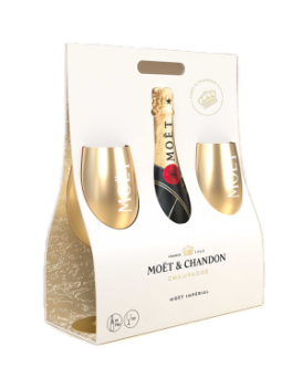 Moët & Chandon Imperial Brut 0.75 - 2 golden glasses